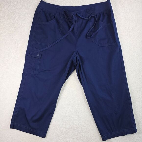 White Stag Pull Up Capris 100% Cotton Pants Size 16 - Picture 15 of 15